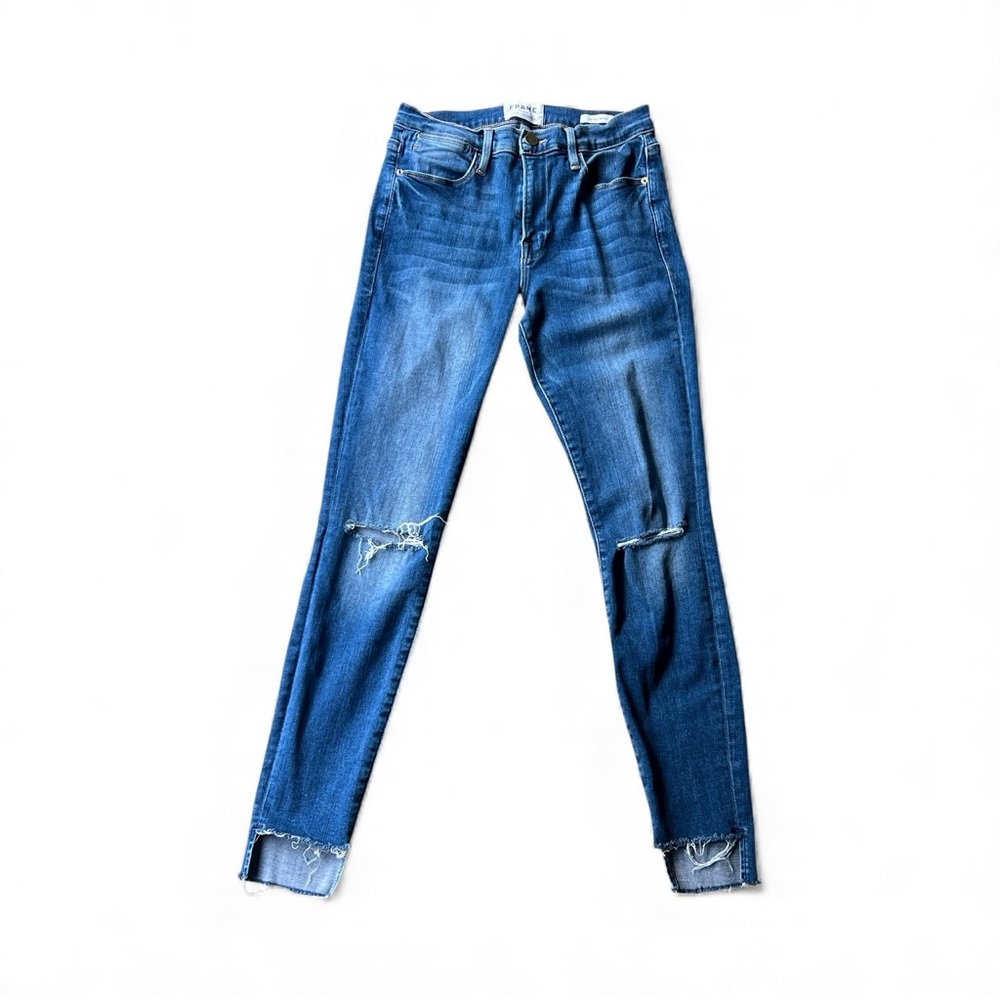 Frame Denim Women's Le High Skinny Cropped Chopped Hem Jeans